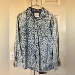 Tommy Bahama | Floral Burnout Chambray Denim Top